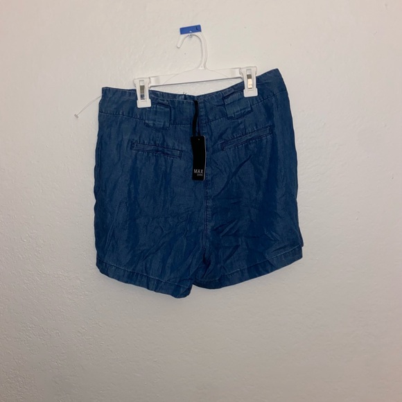 cute blue Jean denim shorts flowey formal y2k bottoms festival rich girl vibes - Picture 7 of 12